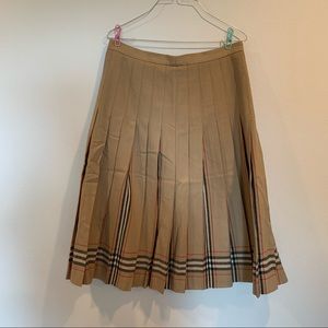 Vintage Burberry Plaid Pleated Skirt, Nova Check